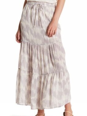 Wild Pearl Tiered Maxi Skirt XS